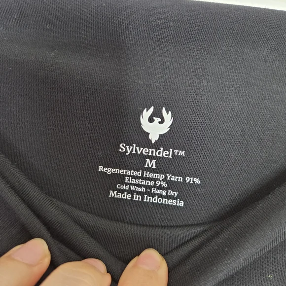 NAMARIE Sylvende Hemp yarn Classic High-Waist Black Non-Toxic Leggings M NWT - Picture 6 of 8